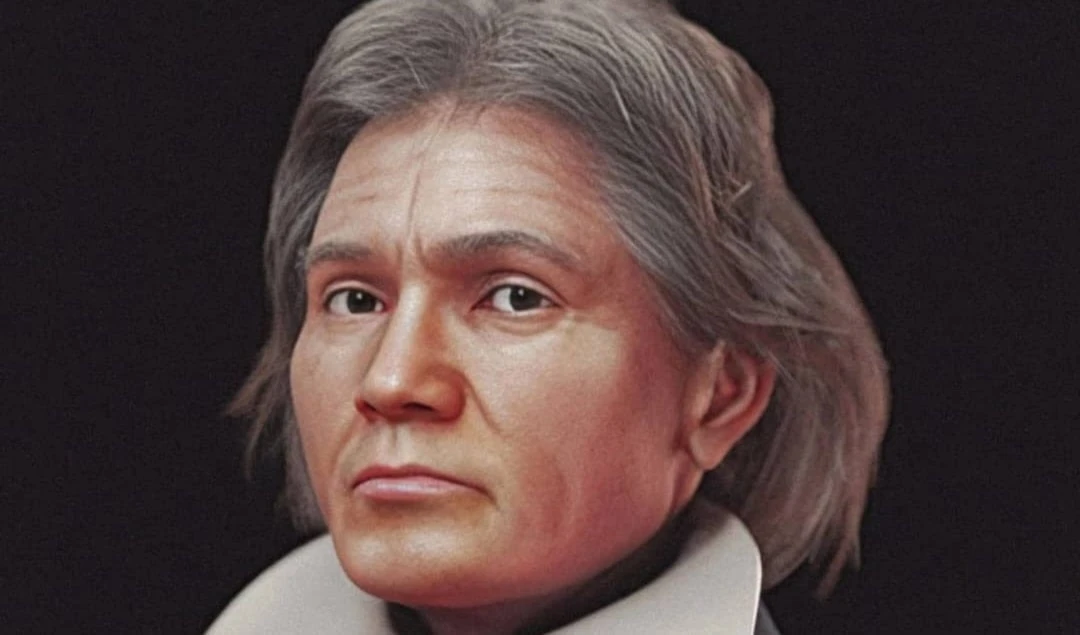 La reconstrucción de Beethoven muestra su mirada gélida. Imagen: Cicero Moraes/Pen News La reconstrucción de Beethoven muestra su mirada gélida. Imagen: Cicero Moraes/Pen News