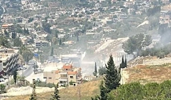 Lugar de la agresión israelí en Al-Shahabiyeh, sur del Líbano