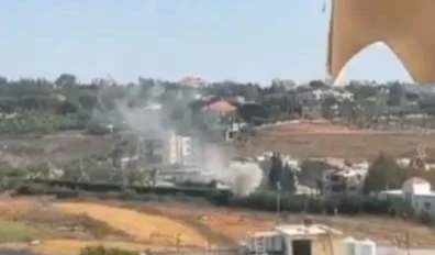 Ataque israelí en la carretera Numeiriya-Sharqiya, en el sur de Líbano.