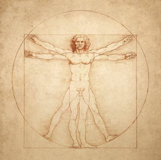 Hombre de Vitruvio, de Leonardo da Vinci. Foto: Getty Images.