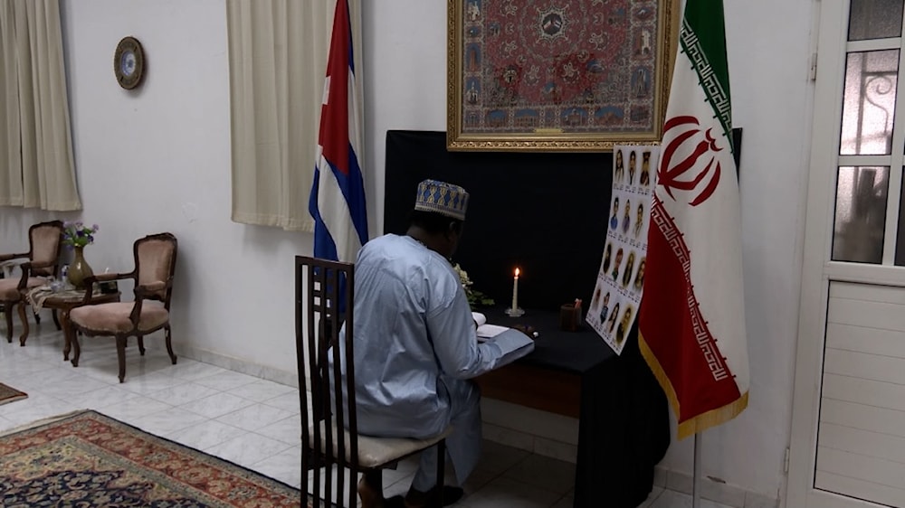 Cuerpo diplomático y activistas de la solidaridad en Cuba manifiestan solidaridad con Irán. 