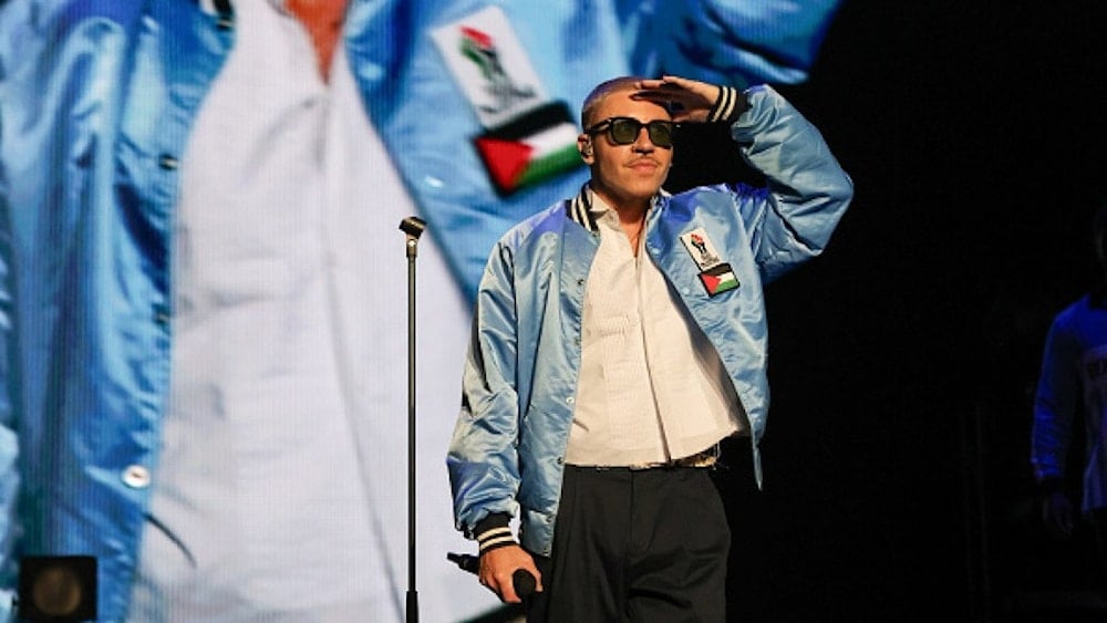 Solidaridad con Palestina presente en el festival. Foto: Getty Images.