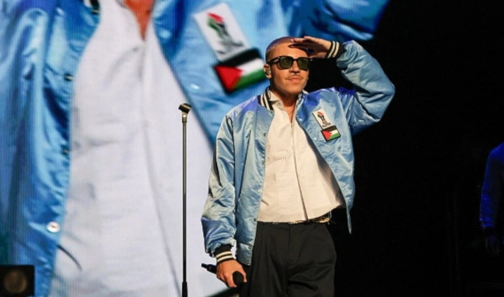 Solidaridad con Palestina presente en el festival. Foto: Getty Images. Solidaridad con Palestina presente en el festival. Foto: Getty Images.