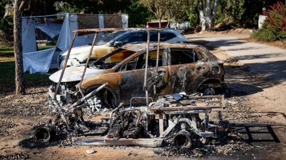  Secuelas del ataque del 7 de octubre de 2023 al kibutz Sufa.
