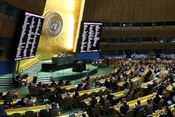 Asamblea lea General de la ONU. 24 de febrero de 2025. (Getty Images)