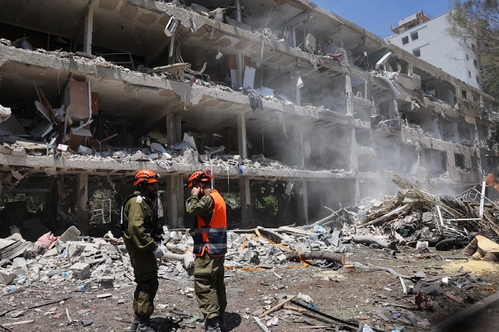 Edificio destruido en Ramat Aviv, 