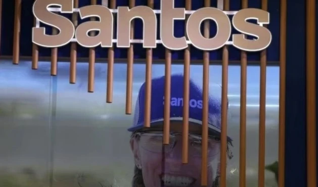 Logo de la empresa australiana Santos.