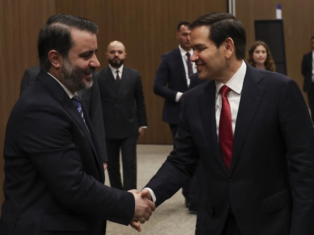 Encuentro entre el secretario de Estado de los Estados Unidos, Marco Rubio, y el canciller de Siria, Asaad al-Sheibani.