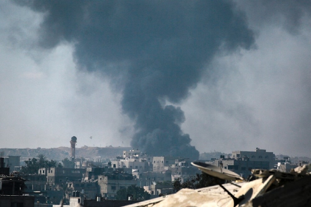 Bombardeo israelí en la Franja de Gaza.