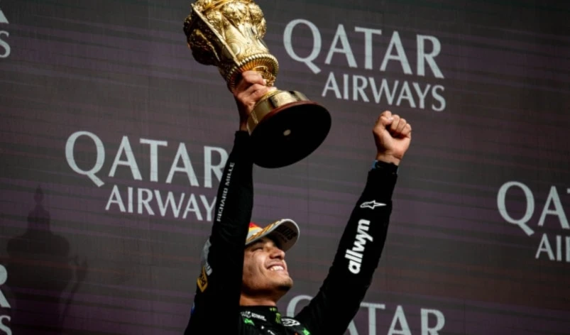 Norris aumenta presión en liderazgo de Mundial de Fórmula Uno.