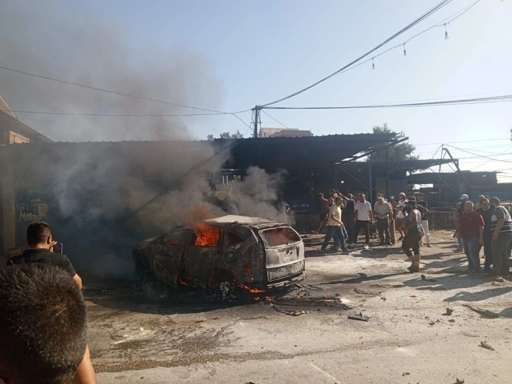 Vehículo atacado al norte de Líbano.