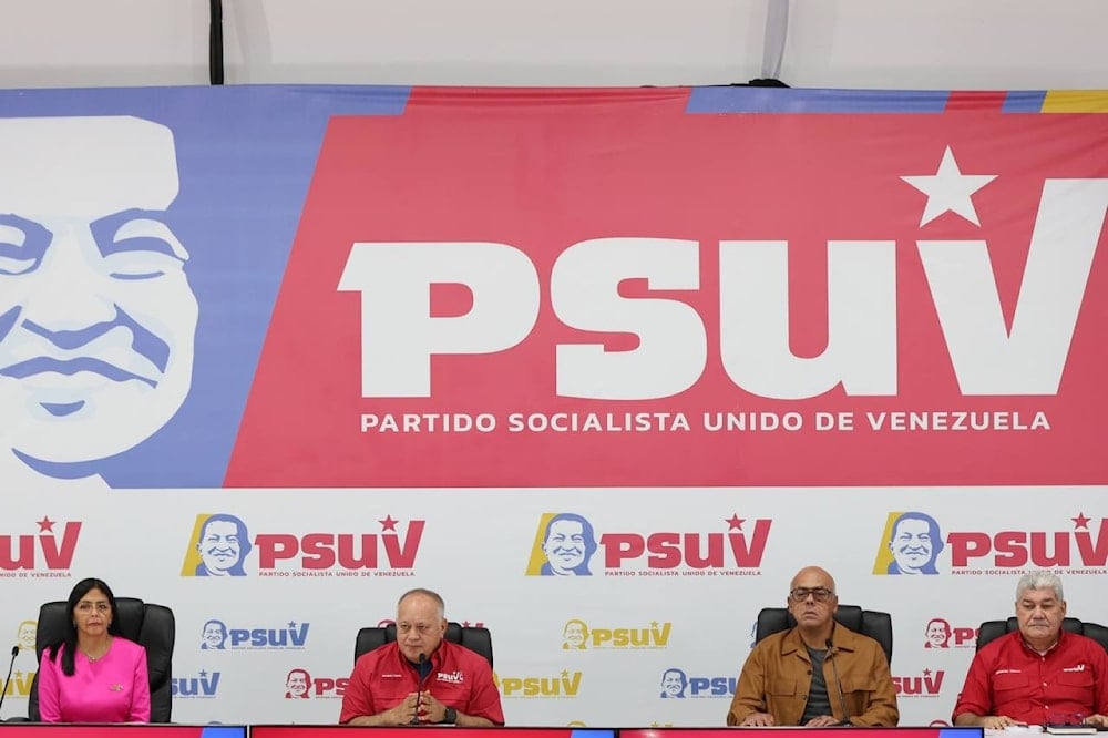 Cabello: PSUV defiende la paz de Venezuela y rechaza el terrorismo fascista (Foto: Telegram)