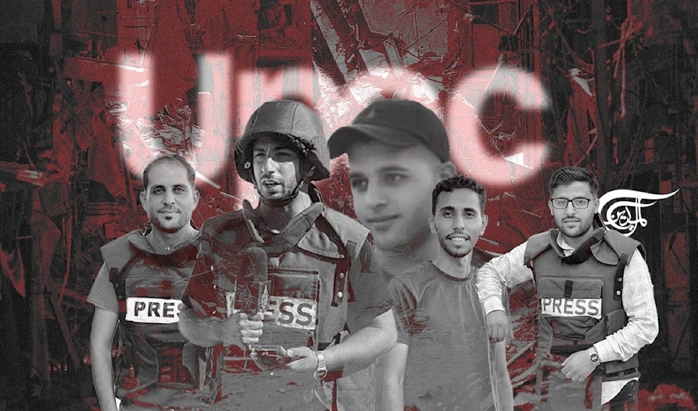 Miembros del equipo de prensa de Al Jazeera asesinado en un ataque israelí contra Gaza.