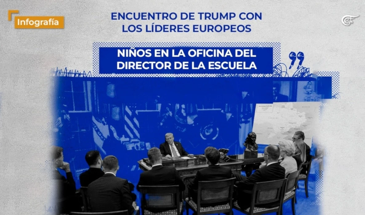 Encuentro de Trump con los líderes europeos: niños en la oficina del director de la escuela