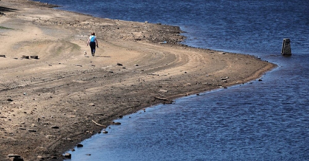Embalse de Baitings después de un período prolongado sin lluvia. Foto: Reuters. 
