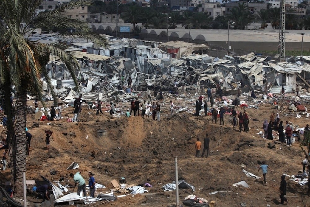 Destrucción en un campamento de desplazados en Deir al-Balah, centro de la Franja de Gaza (Foto: AFP)