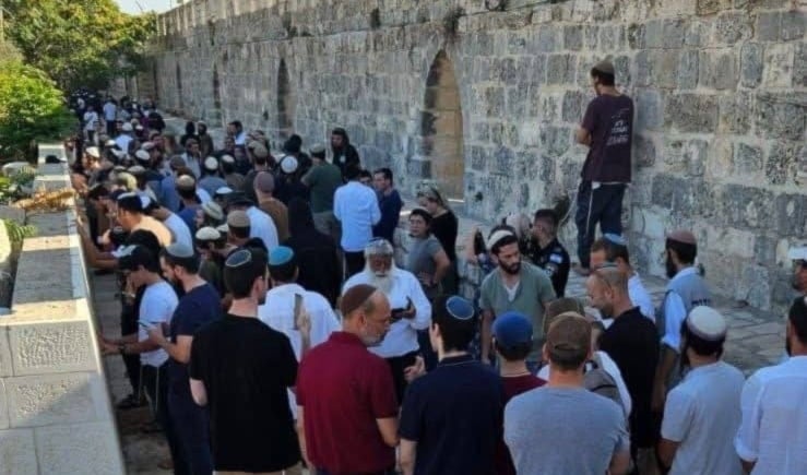Colonos israelíes irrumpen en la mezquita de Al-Aqsa (Foto: Gobernación de Jerusalén)