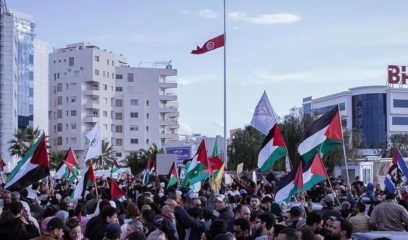 ​Protestan en Túnez contra limpieza étnica y hambruna en Gaza