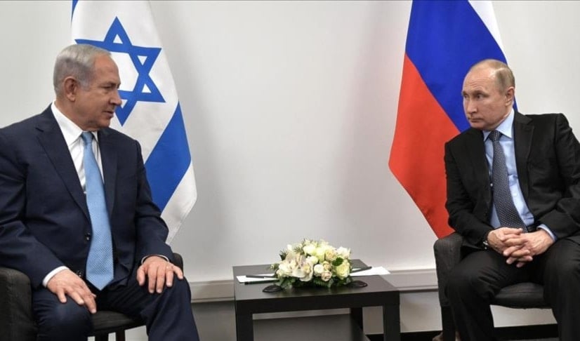 Vladimir Putin y Benjamín Netanyahu durante un encuentro anterior. 