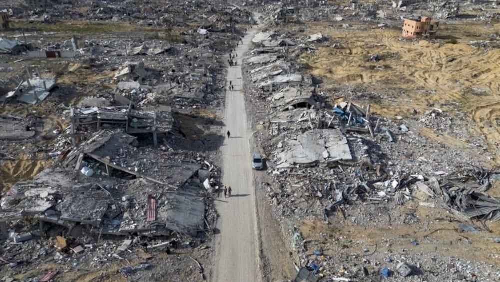 Franja de Gaza tras ser gravemente dañada por los continuos bombardeos de 