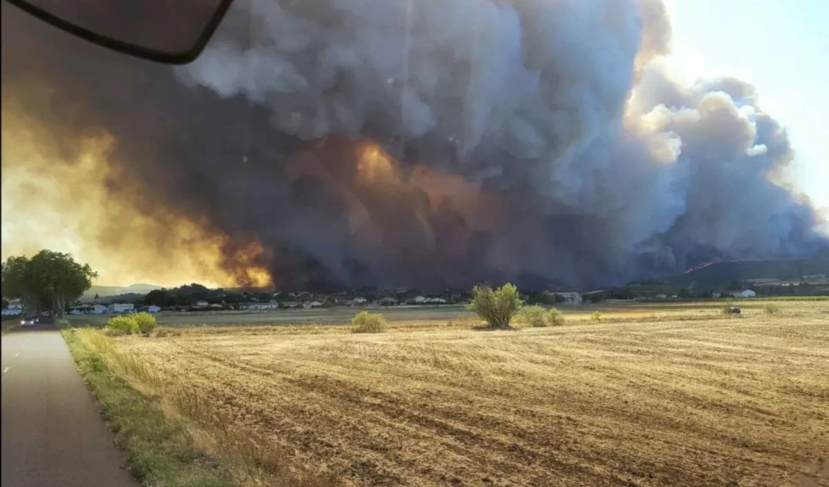 Incendio en Corbieres, en el sur de Francia, el 5 de agosto de 2025. Foto: AP.