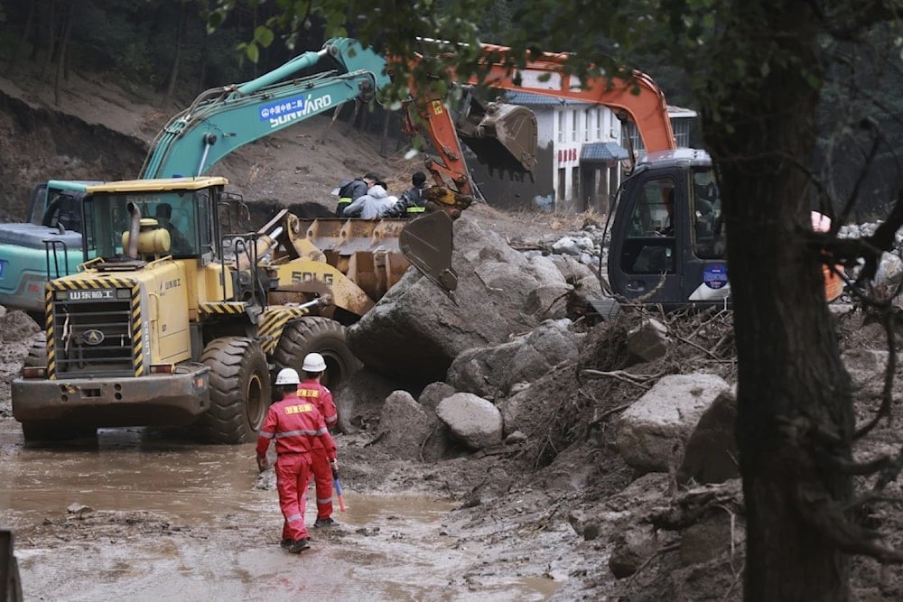 Inundaciones en Gansu, 8 de agosto de 2025. 