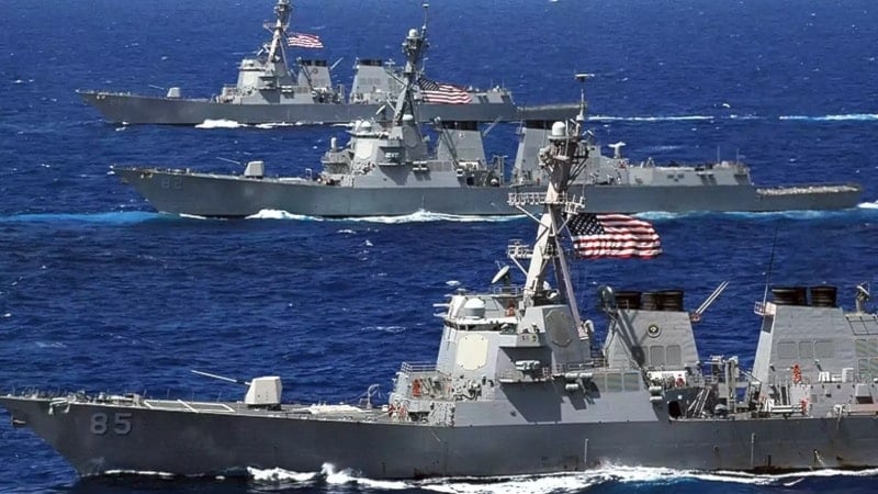 Despliegue militar de EE. UU. en el mar Caribe. 