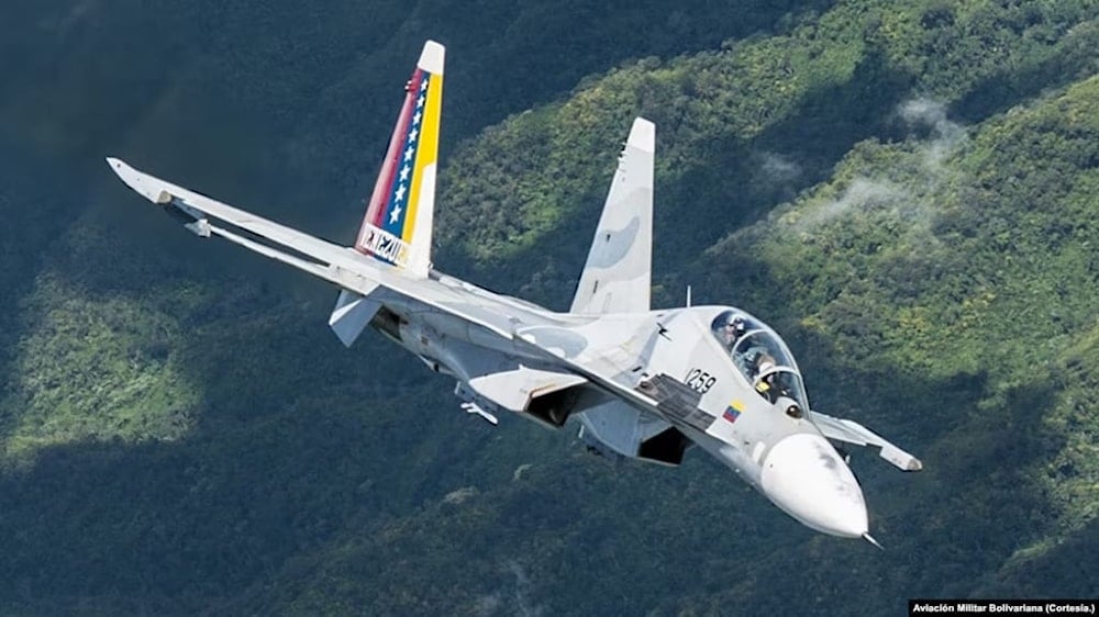  Avión caza ruso Sukhoi 30-MK2 perteneciente a la fuerza aérea de Venezuela.