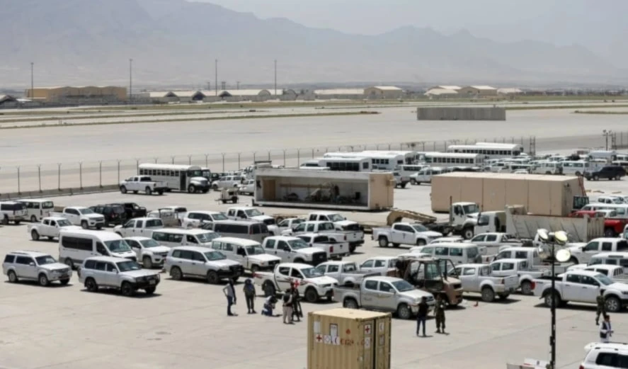 La base aérea de Bagram, al norte de Kabul, fue la instalación militar más grande de EE. UU. en Afganistán.
