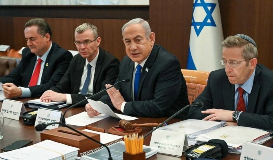 Reunión del gabinete israelí presidido por Benjamín Netanyahu. (Foto: Archivo)