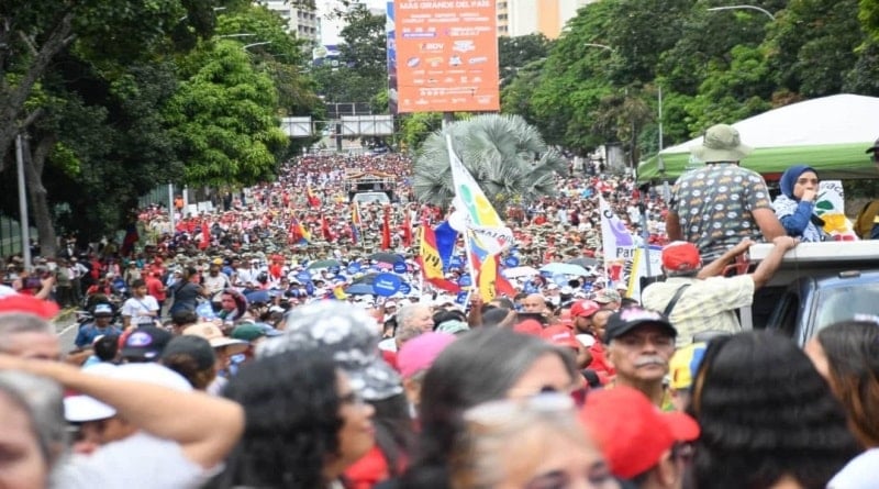 En Caracas marcha a favor de Palestina.