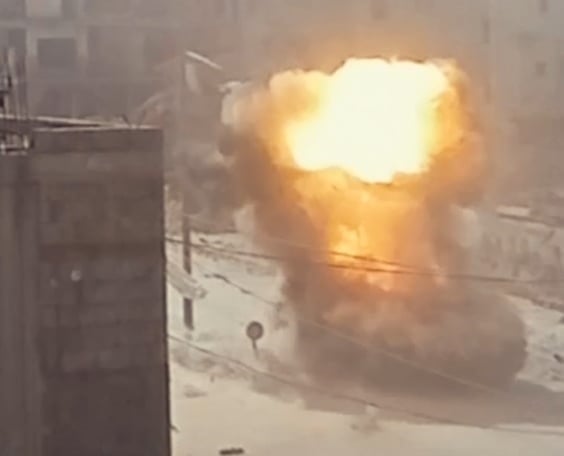 Ataque de la resistencia a un tanque israelí en la Franja de Gaza (Foto: Medios de Resistencia)