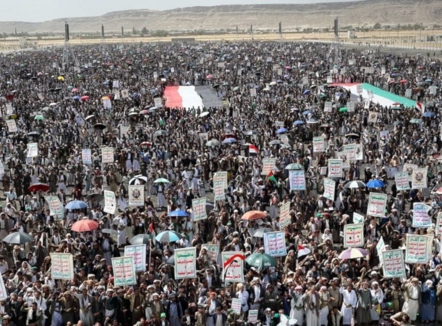 Miles de yemenitas volvieron a tomar las plazas para patentizar su apoyo a Palestina y rechazo a 