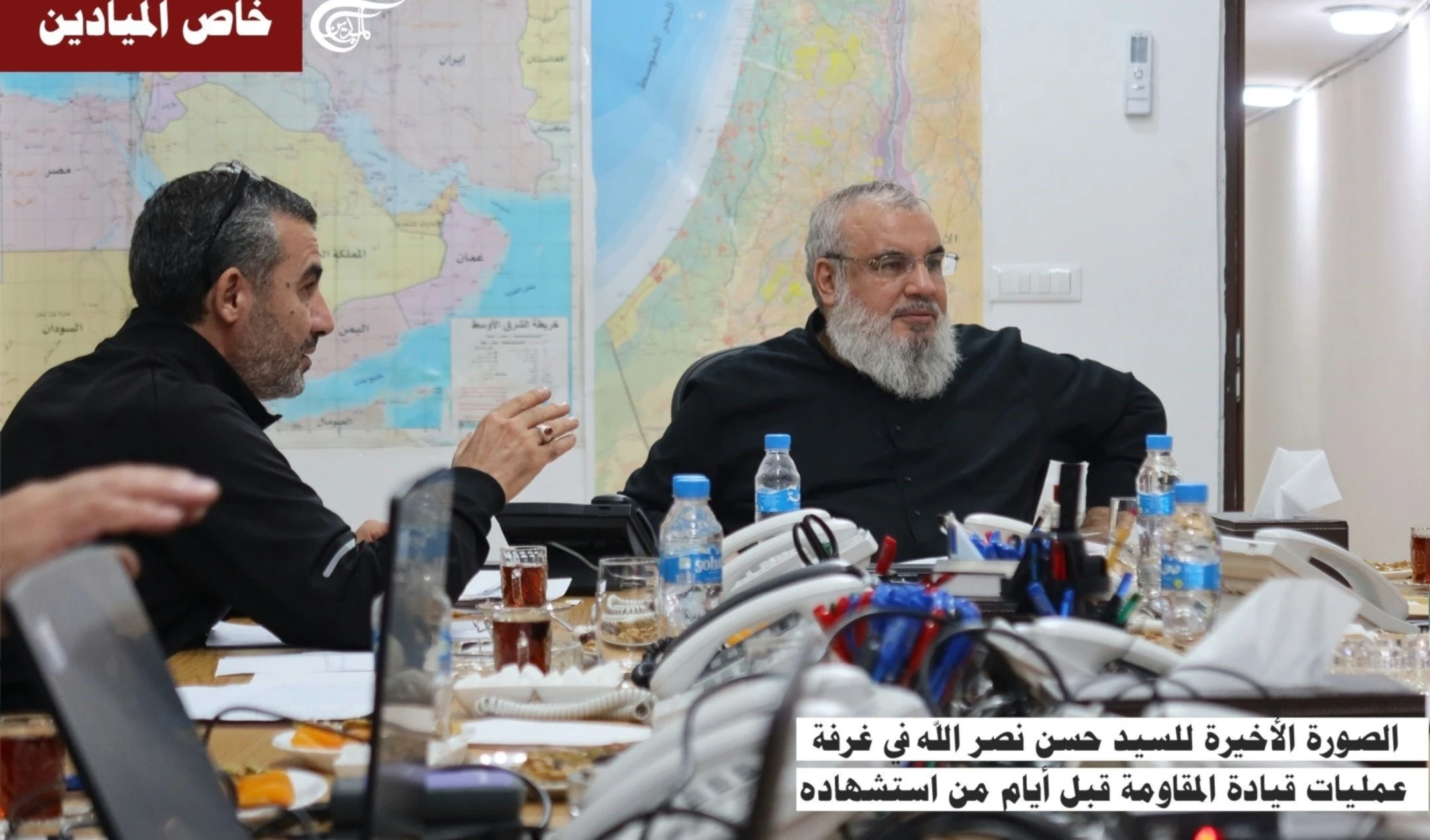 La última foto del Sayyed Hassan Nasrallah resalta su presencia en el corazón de la batalla hasta el último momento y consagra su simbolismo como un líder que enfrentó los peligros con firmeza.