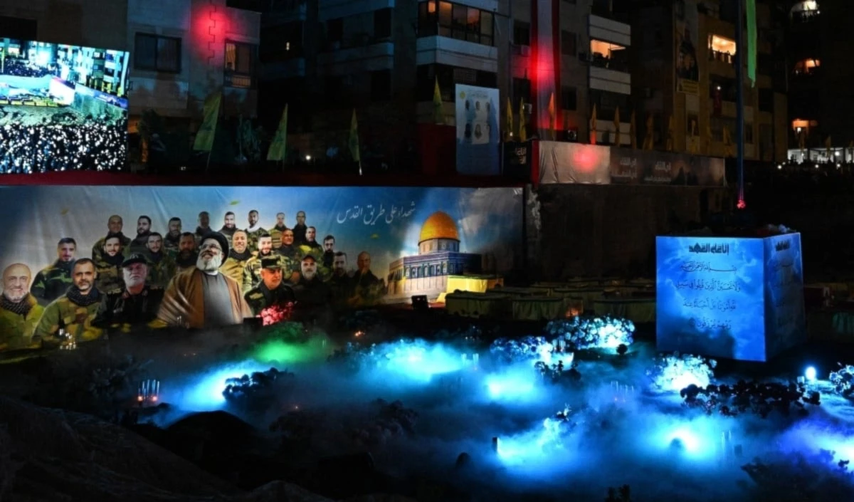 Desde el lugar del martirio del Sayyed Nasrallah. 26 de septiembre de 2025 (Foto: AFP)