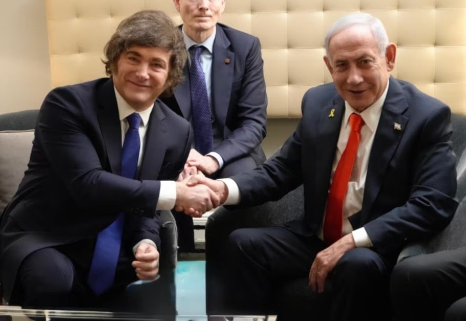 Aval simbólico de Milei al genocidio en curso en Gaza.