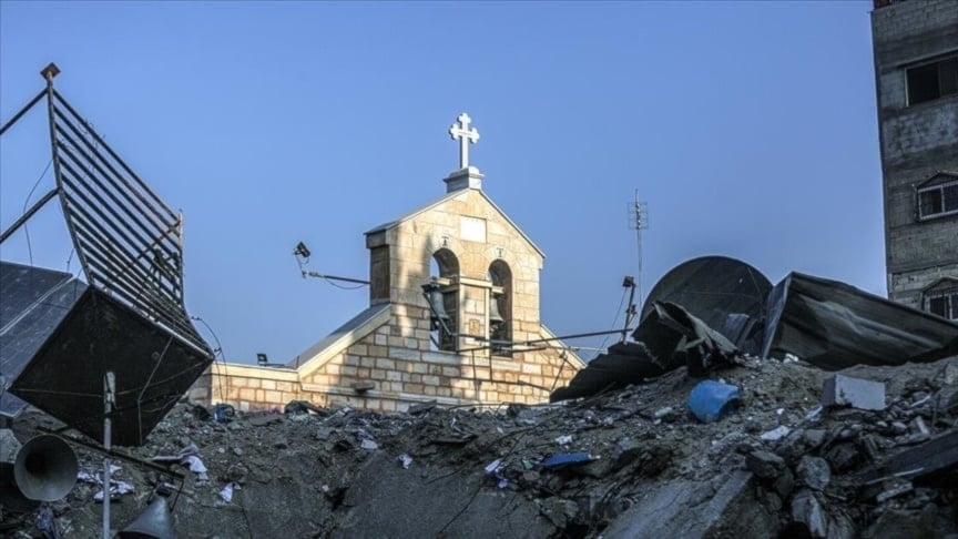 “Israel” destruyó las iglesias en Gaza. 