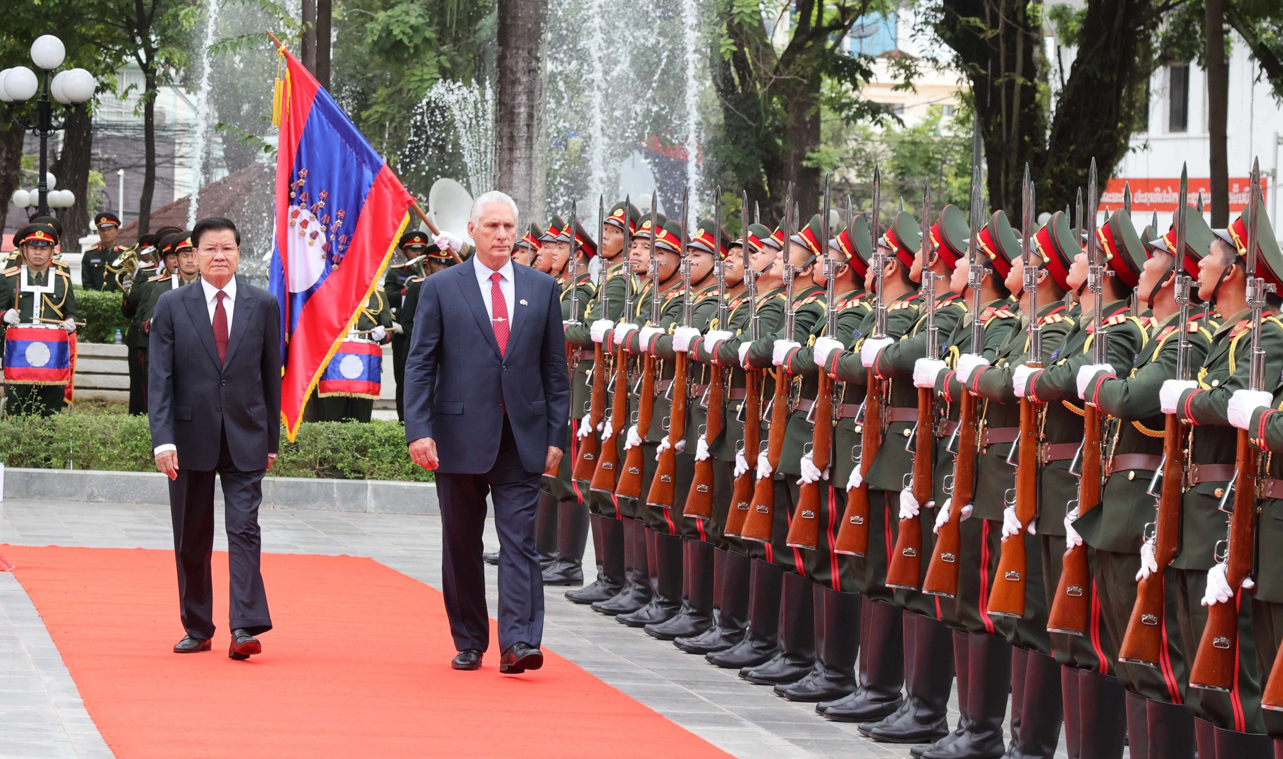 Presidente de Cuba en visita oficial a Laos (Foto: Presidencia Cuba)